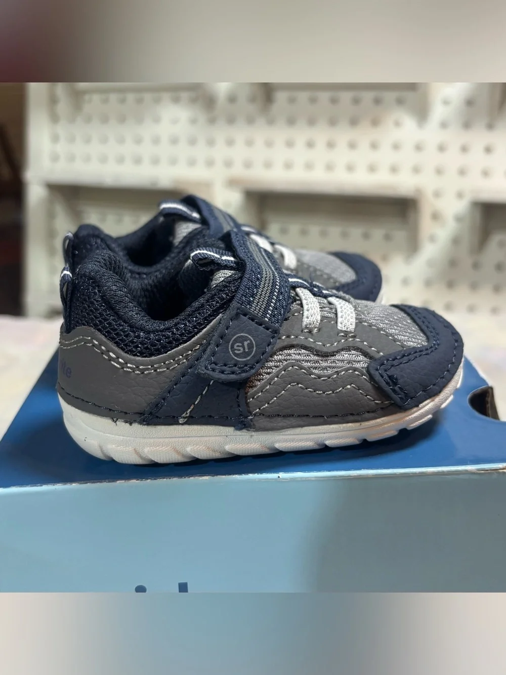 Stride Rite Navy and Gray Toddler Athletic Shoes